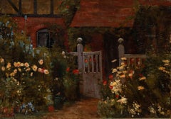 Martin Brydon Bruce - Framed Late 19th Century Oil, The Cottage Gate