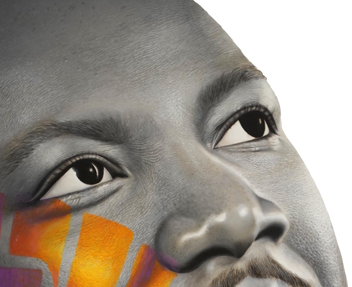 Martin Luther King par Béni - Noir Figurative Painting par Unknown