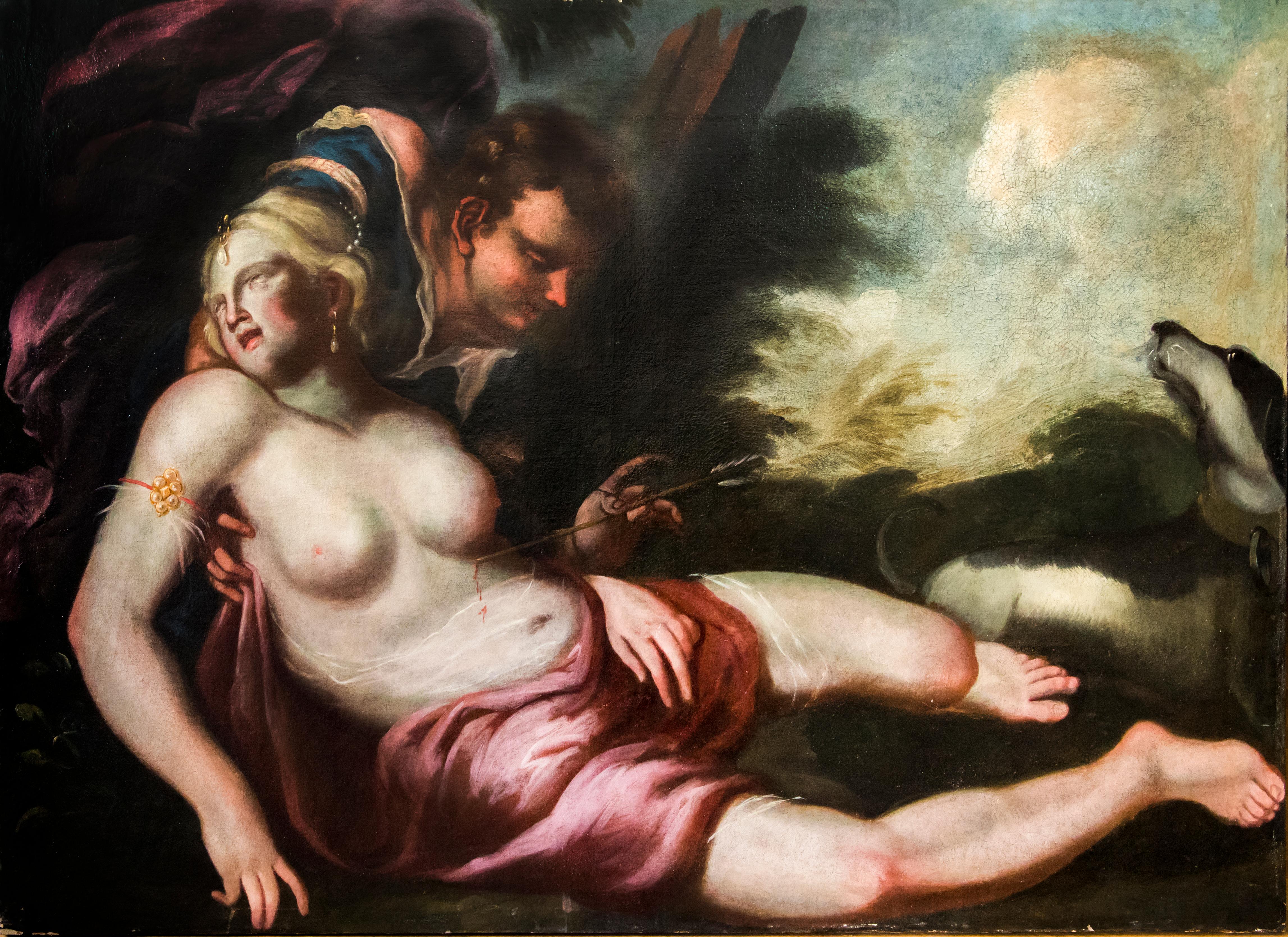 Unknown Nude Painting - Martyrdom of Saint Ursula — Italian Painting