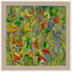 Mary Chugg (1935-2024) - Framed Contemporary Acrylic, Hanging Basket