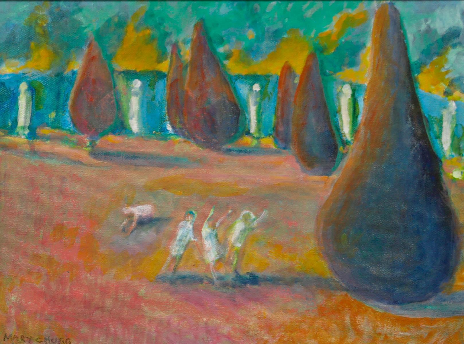 Mary Chugg (1935-2024) - Gerahmtes Contemporary Öl, In Chatsworth – Painting von Unknown