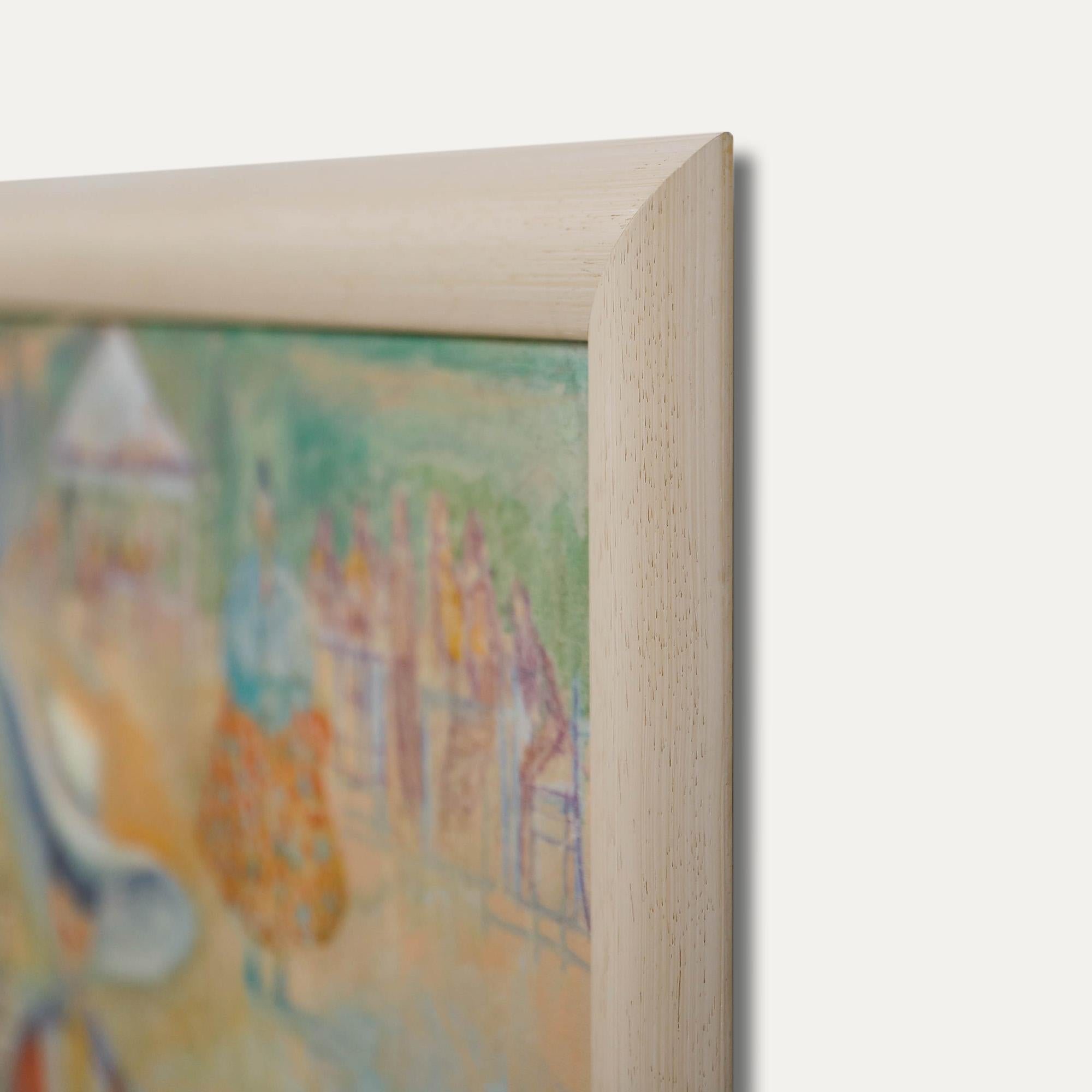 Mary Chugg (1935-2024) - Gerahmtes Contemporary-Öl, Besucher in Rosemoor im Angebot 1