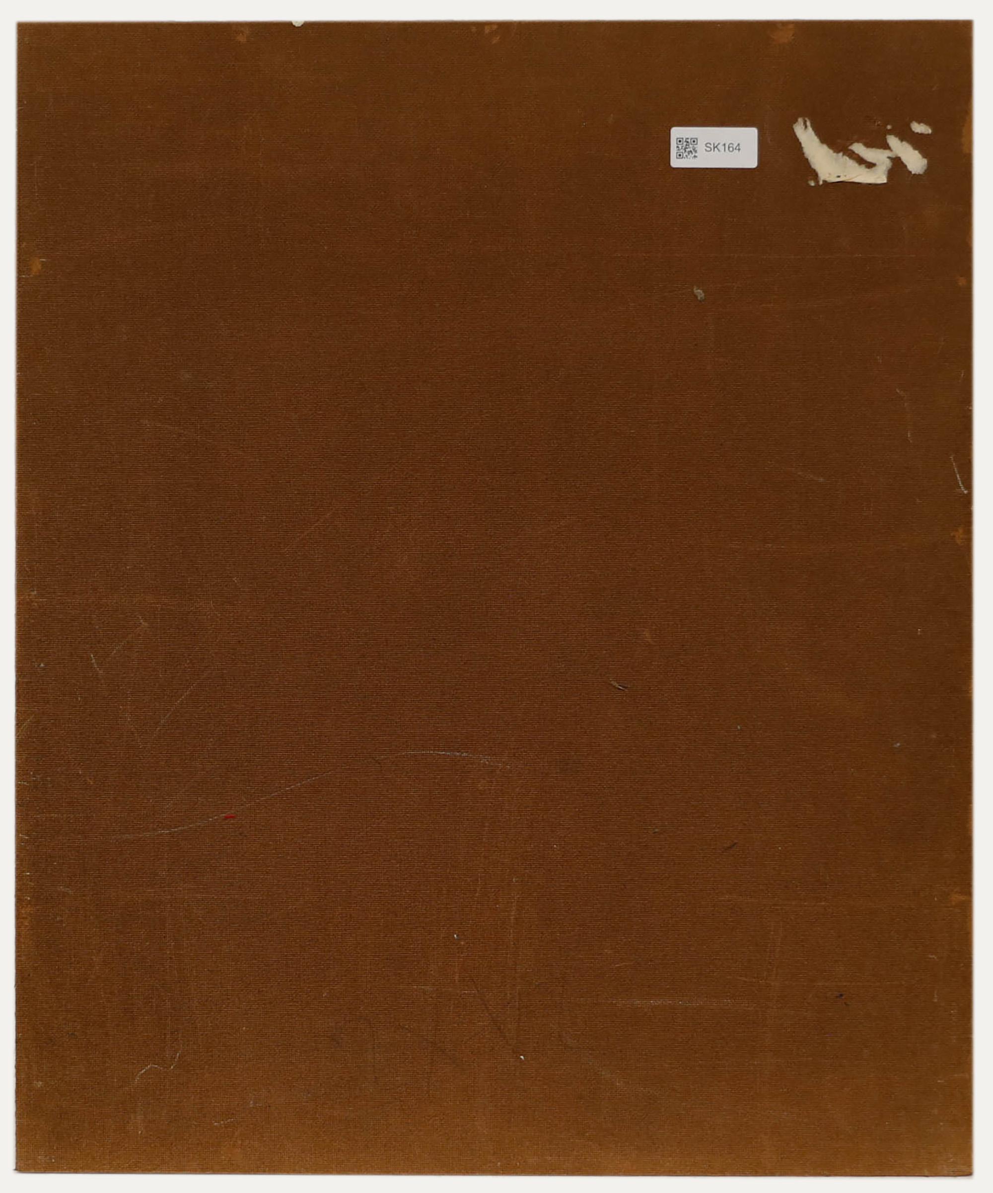 Mary Chugg (1935-2024) - Mitte 20. Jahrhundert Öl, Blick in den Spiegel (Braun), Portrait Painting, von Unknown
