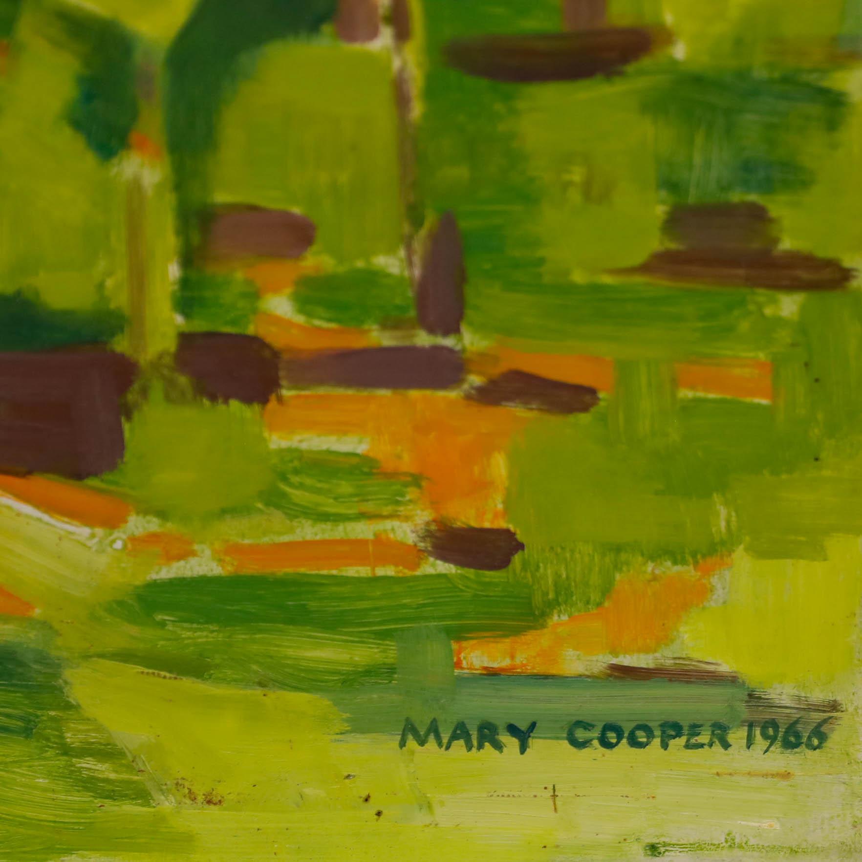 Mary Chugg (1935-2024) - Mitte 20. Jahrhundert Öl, Blick in den Spiegel im Angebot 1