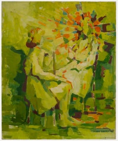 Mary Chugg (1935-2024) - Mid 20th Century Oil, Looking in the Mirror