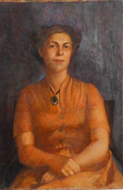 Mary Millar Watt (1924-2023) - Olio della metà del XX secolo, Ritratto di Monica