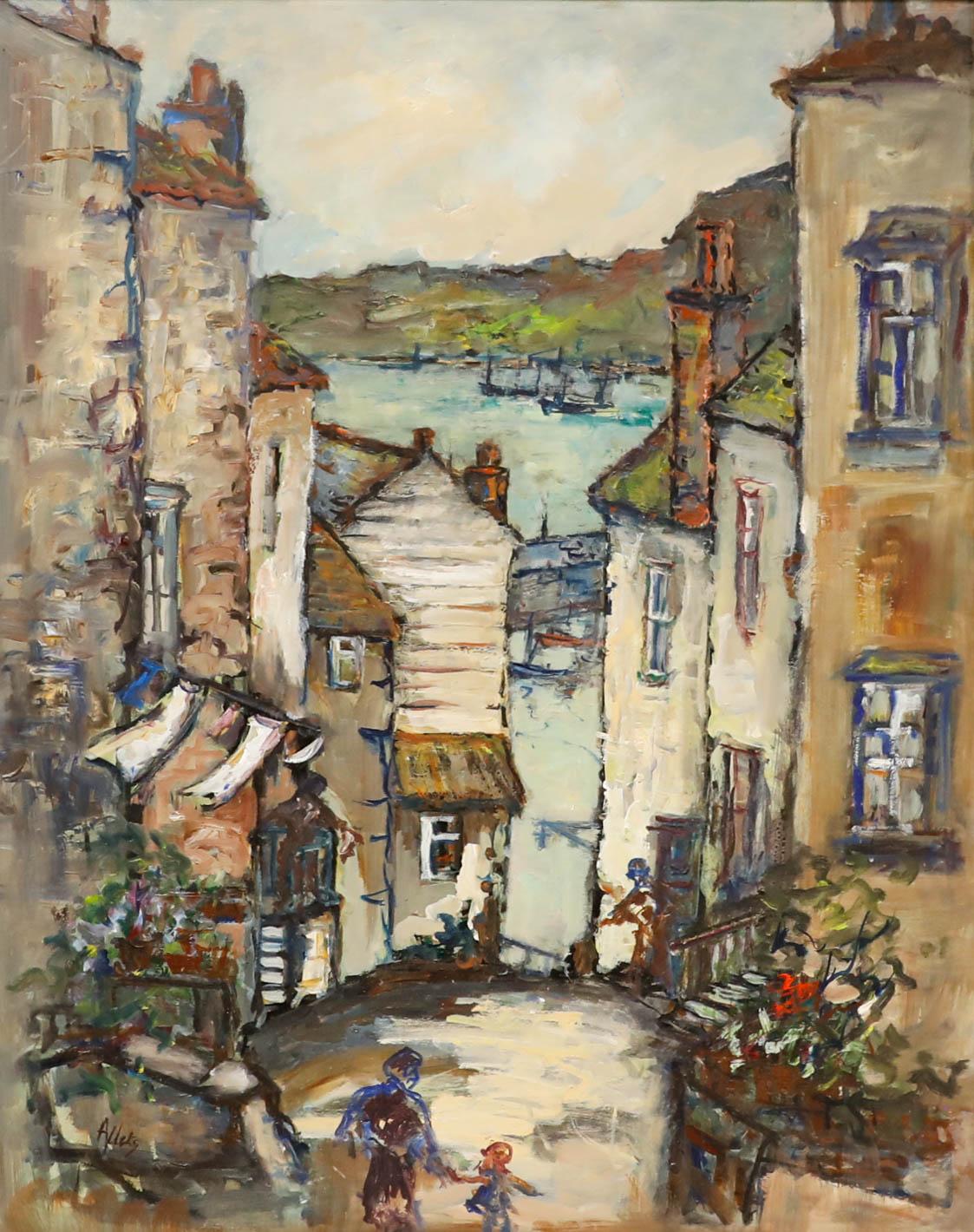 Mary Stella Edwards (1915-2009) - Huile du 20e siècle, Bethesda Hill, St Ives - Painting de Unknown