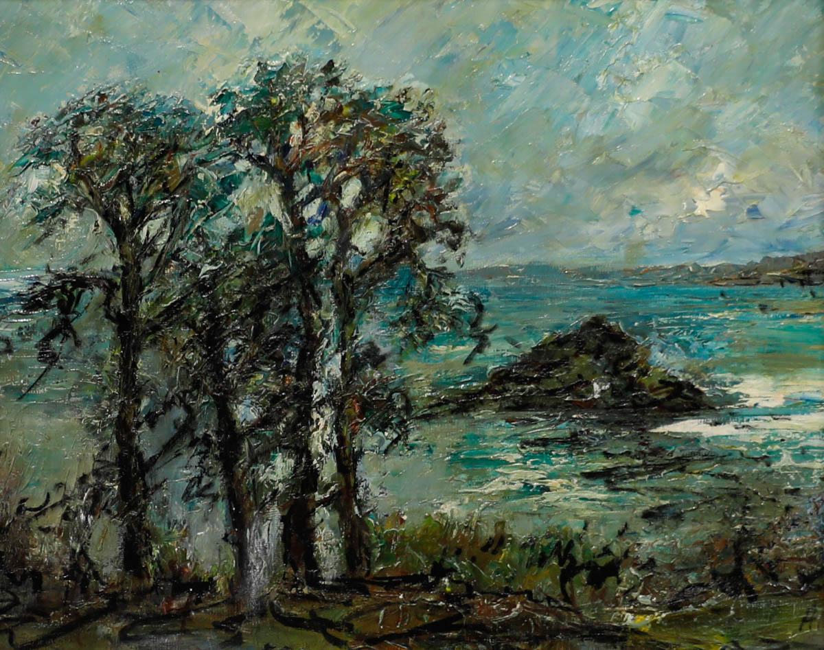 Mary Stella Edwards (1915-2009) – Ölgemälde, Blick auf die Höhle, 20. Jahrhundert – Painting von Unknown
