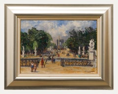 Mary Stewart Gibson - Framed 20th Century Oil, The Garden of the Tuileries