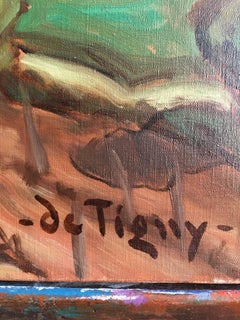 'Mas Pres Eypalieres, Provence' French Vineyard Oil Painting