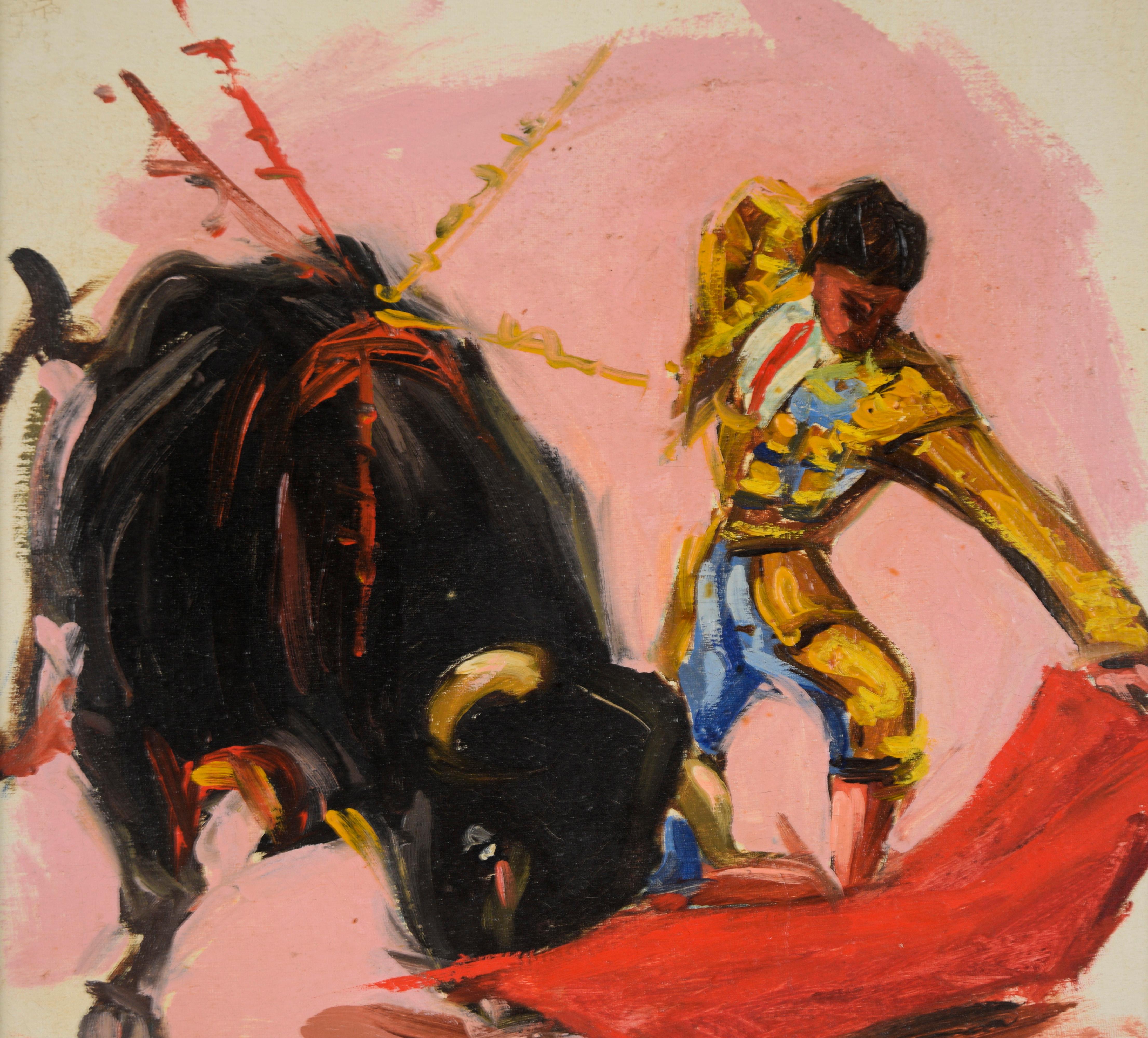 Matador torero - Olio originale su tela - Painting Impressionismo di Unknown