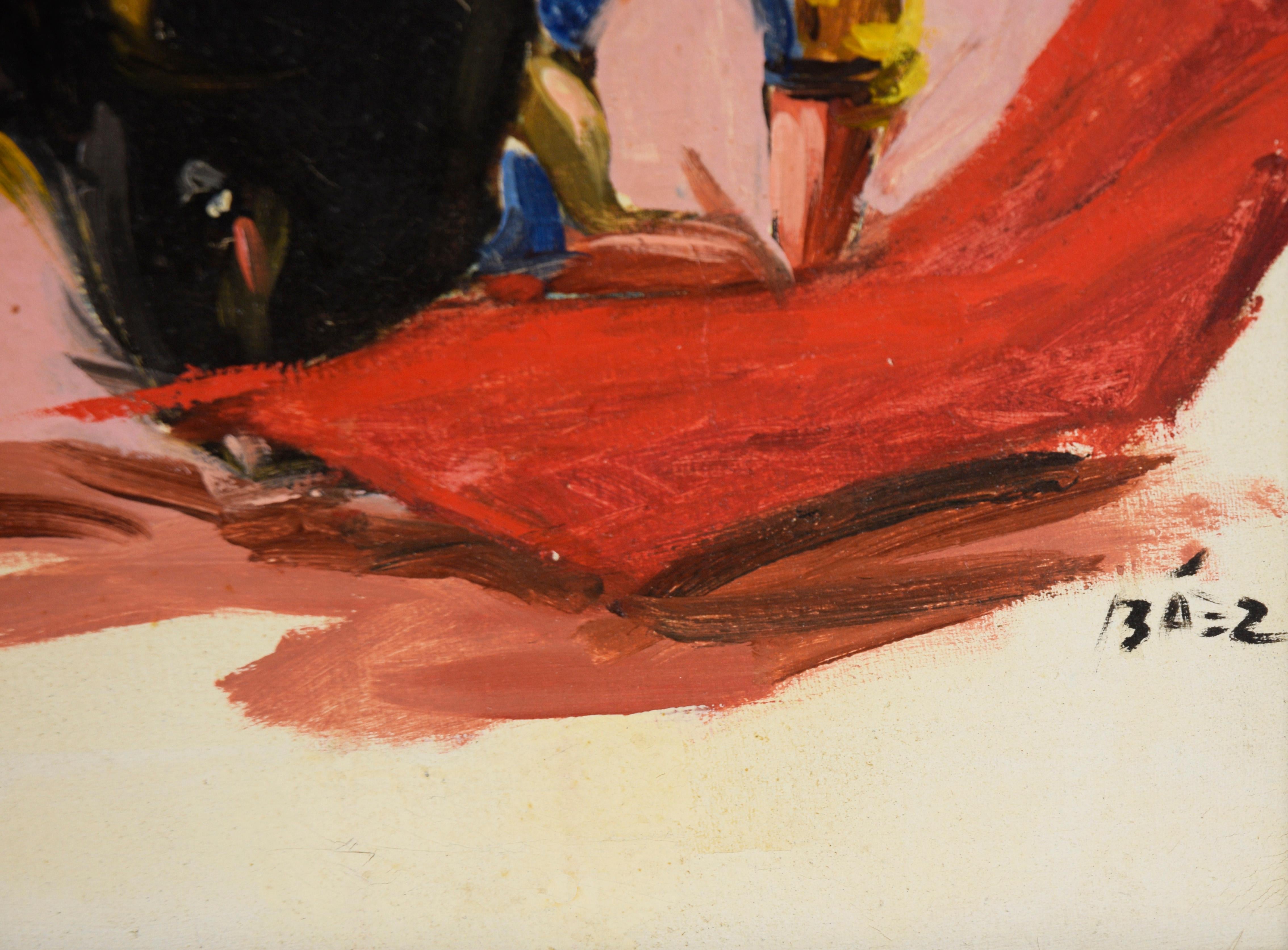 Matador torero - Olio originale su tela - Animal Painting Marrone di Unknown