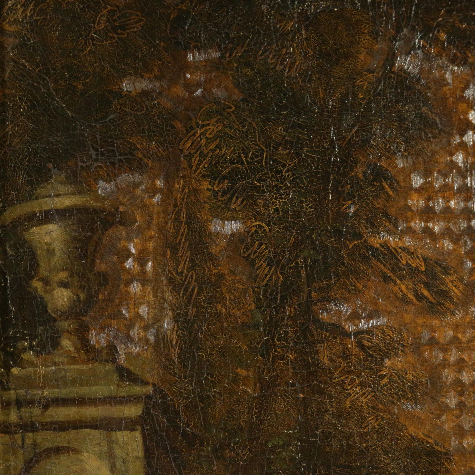 Peintures assorties sur cuir 18ème siècle, Scène de Gallant et Scène bucolique  3