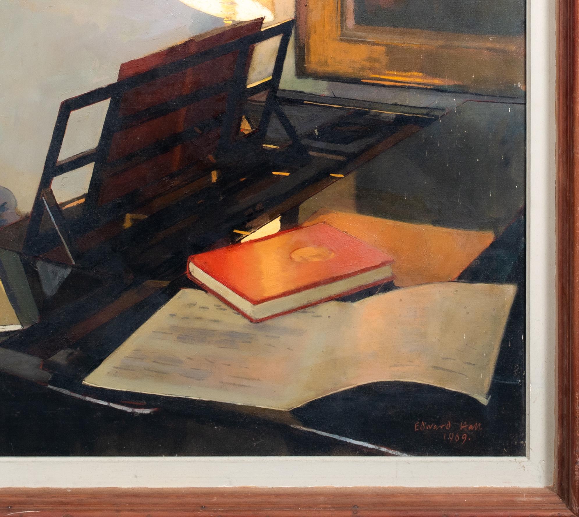 Matthew At The Piano, dated 1969  by EDWARD HALL (1922-1991) For Sale 1