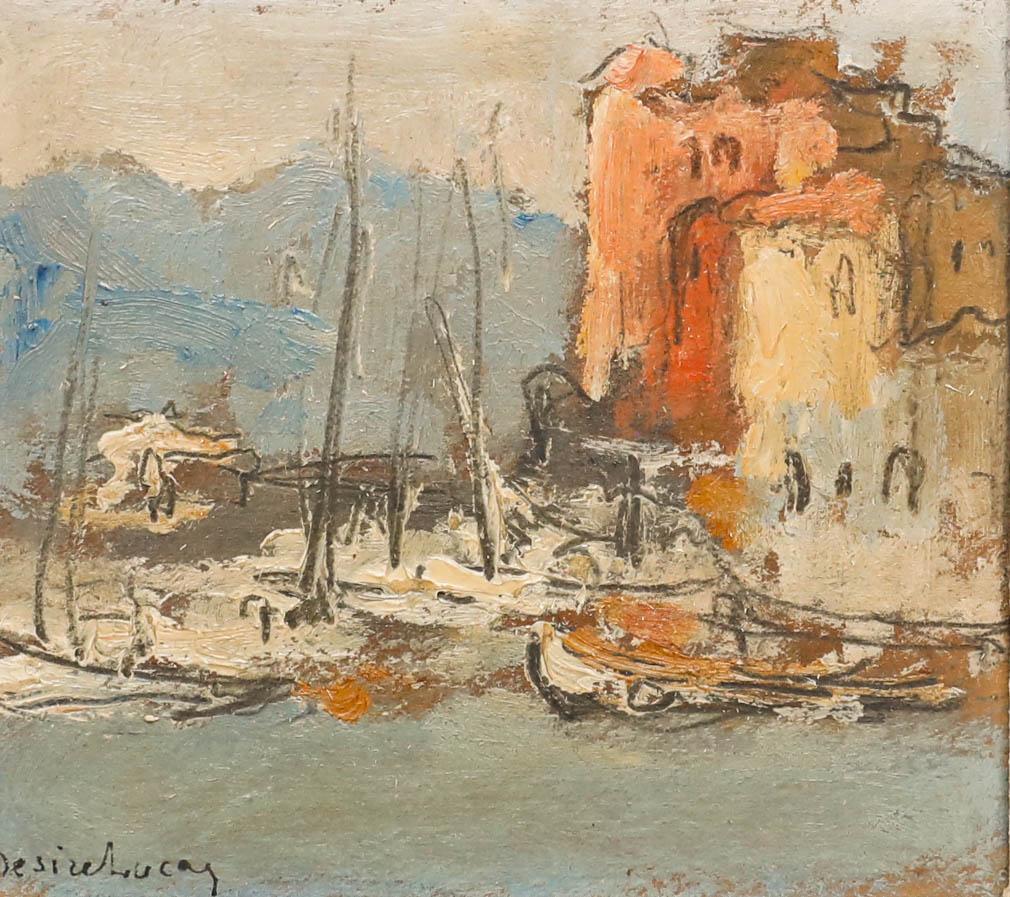 Maurice Desire-Lucas (1900-1975) - Early 20th Century Oil, The Harbour - Painting by Unknown