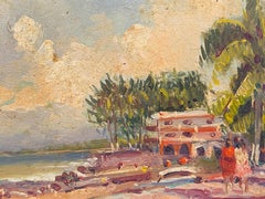 Maurice Mazeilie French Impressionist Oil, Excotic Mexico Landscape