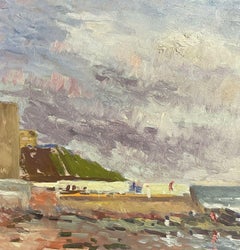 Maurice Mazeilie, French Impressionist Oil Ocean Beach Coastal View