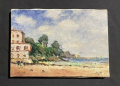 Maurice Mazeilie French Impressionist Signed Oil, Brittany Coastline