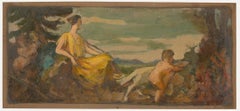 Maurice Rufin (1880-1966) - Mid 20th Century Oil, Sketch for a Decorative Panel