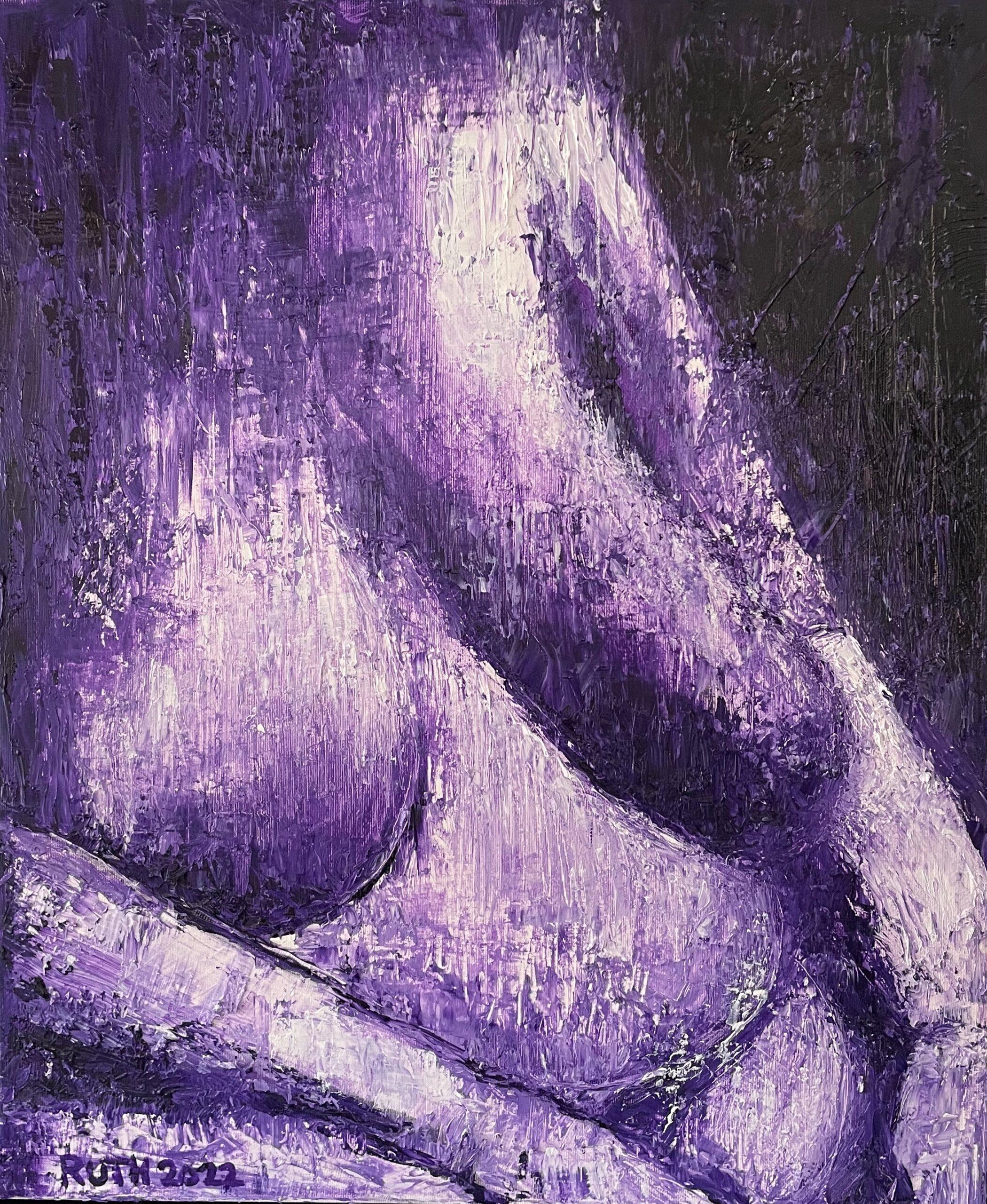 Mauve by Ruth Saidely - Painting by Unknown