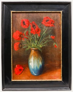 Max Albrecht - 1930 Oil, Poppies