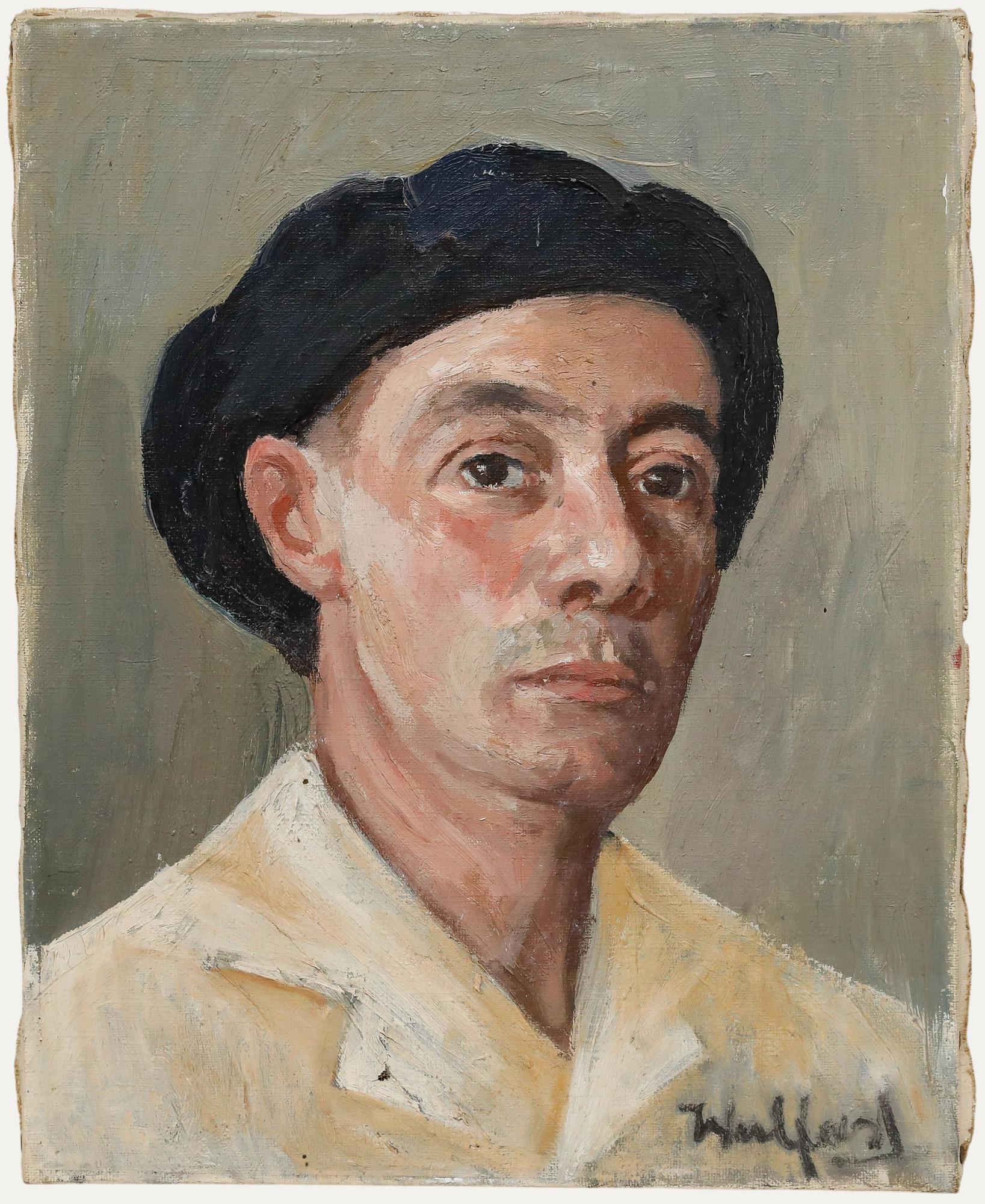 Max Wulfart (1876-1955) - Mitte 20. Jahrhundert Öl, Porträt eines Basken