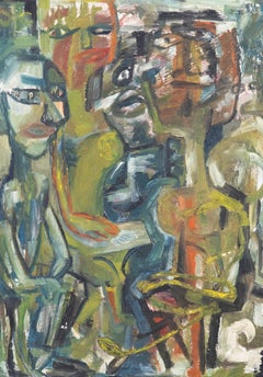May Broadhurst Poynton - ca. 1955 Öl, Fünf Figuren
