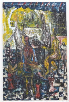 May Broadhurst Poynton - c.1955 Oil, The Bar Room