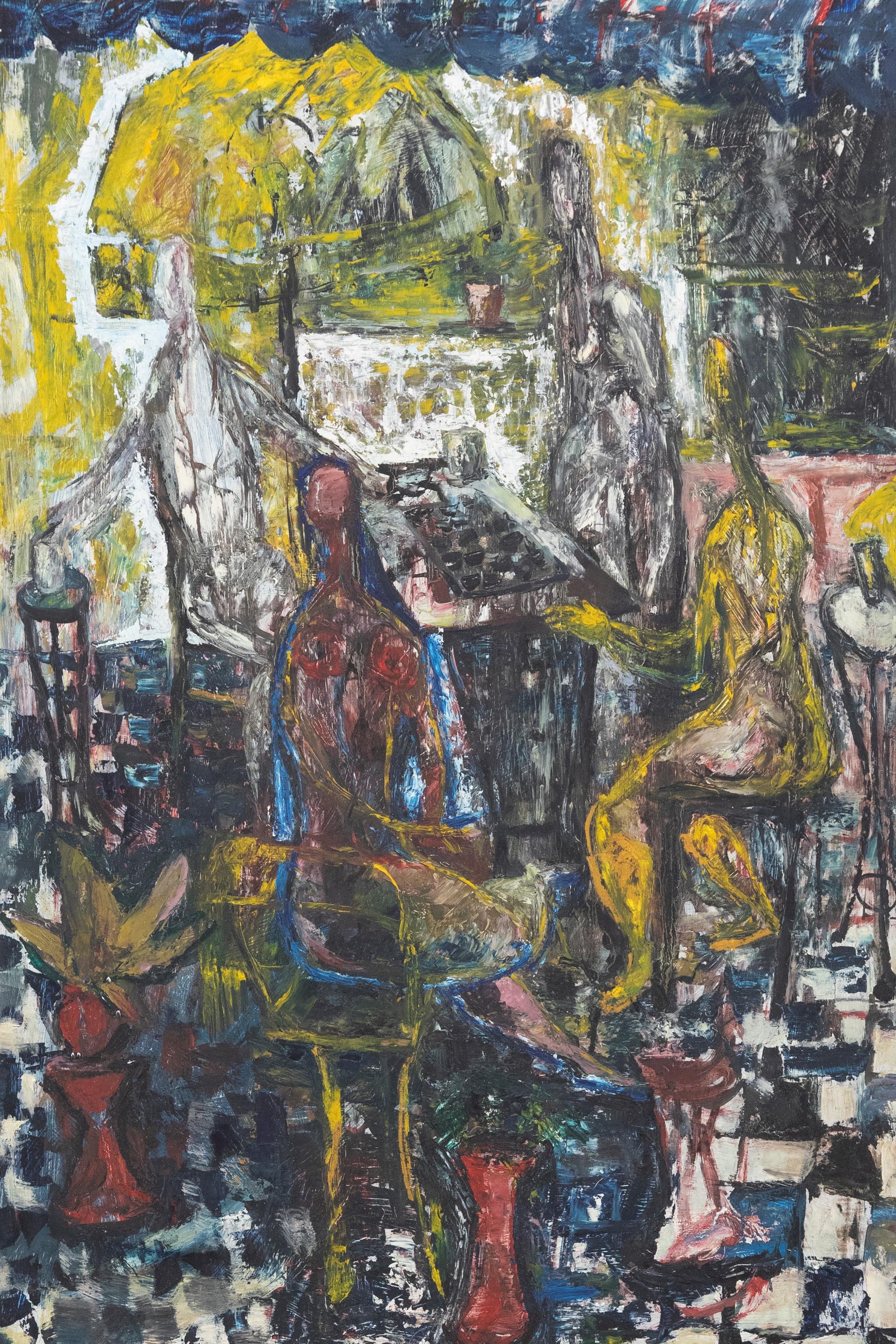 May Broadhurst Poynton - C.C.1955 Huile, The Bar Room