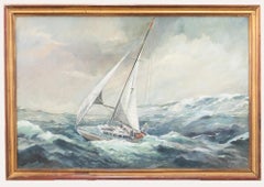 Maynard - Framed Mid 20th Century Oil, Robertson
s Golly Yacht at Sea