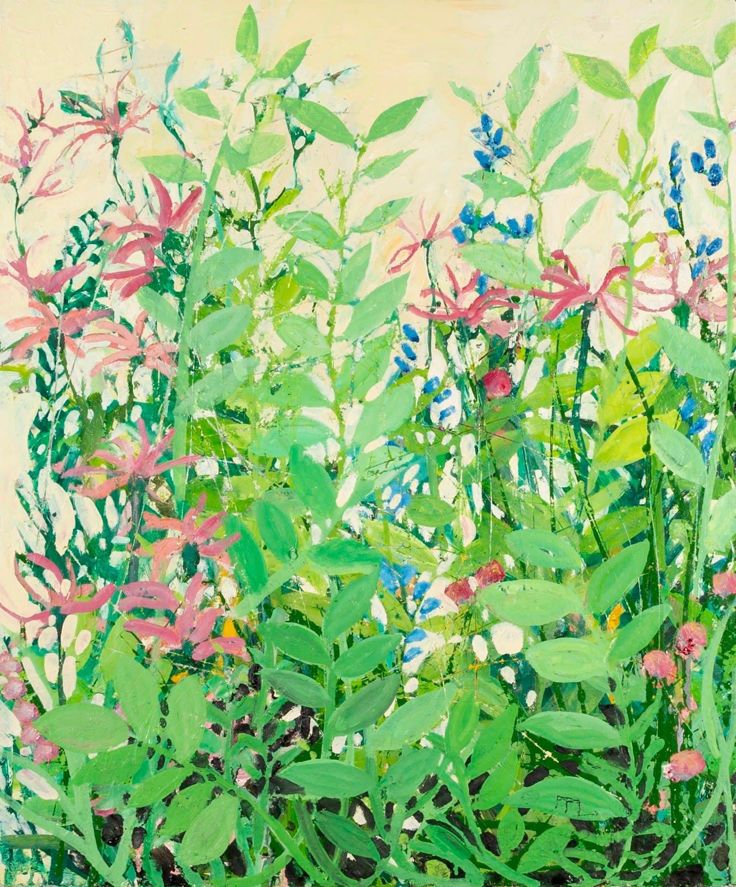 Meadow Sward, Öl auf Gesso-Karton Gemälde von Ffiona Lewis, 2023 – Art von Unknown