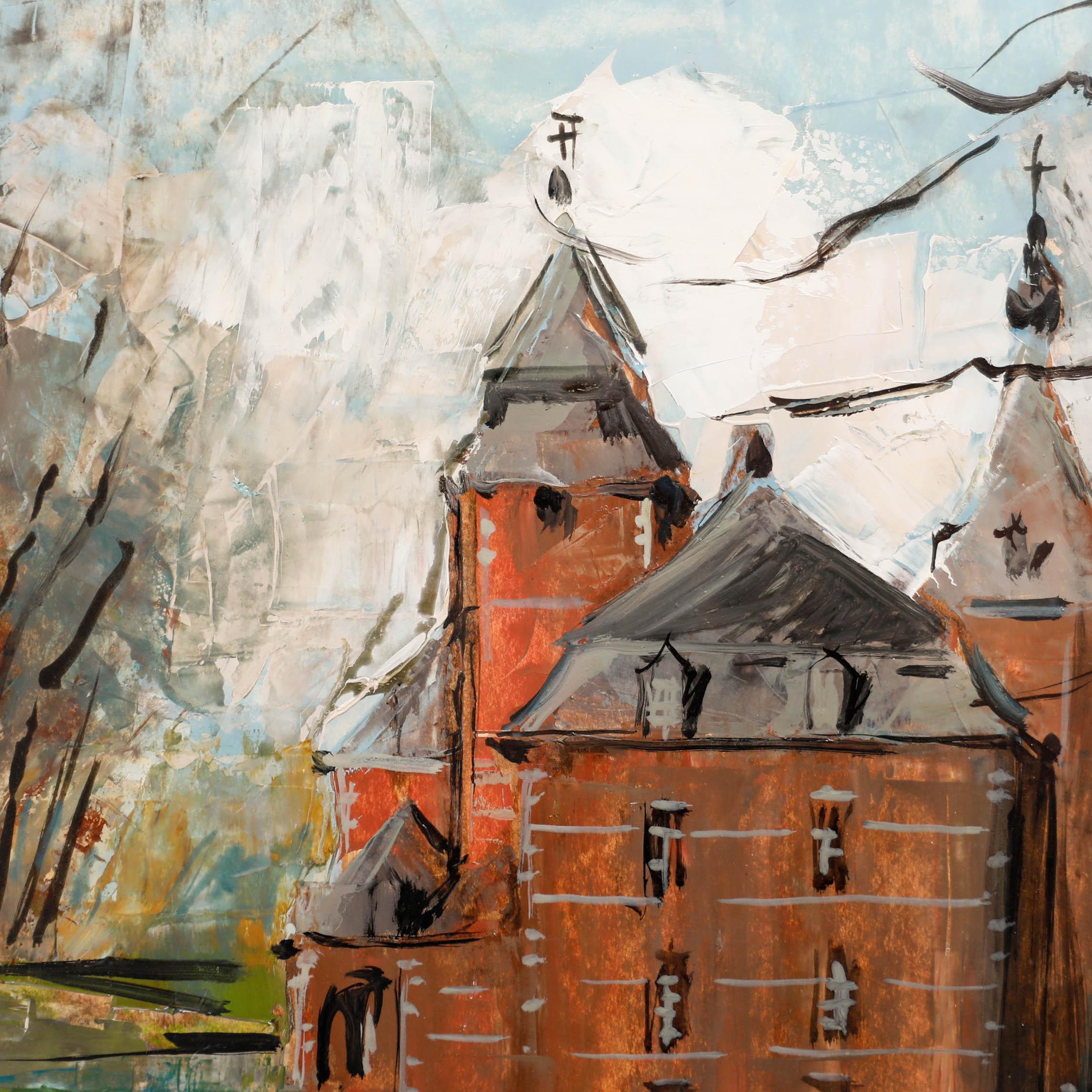 Medard Tytgat (1916-1997) - 1971 Oil, Kasteel Steenhout, Belgium For Sale 1
