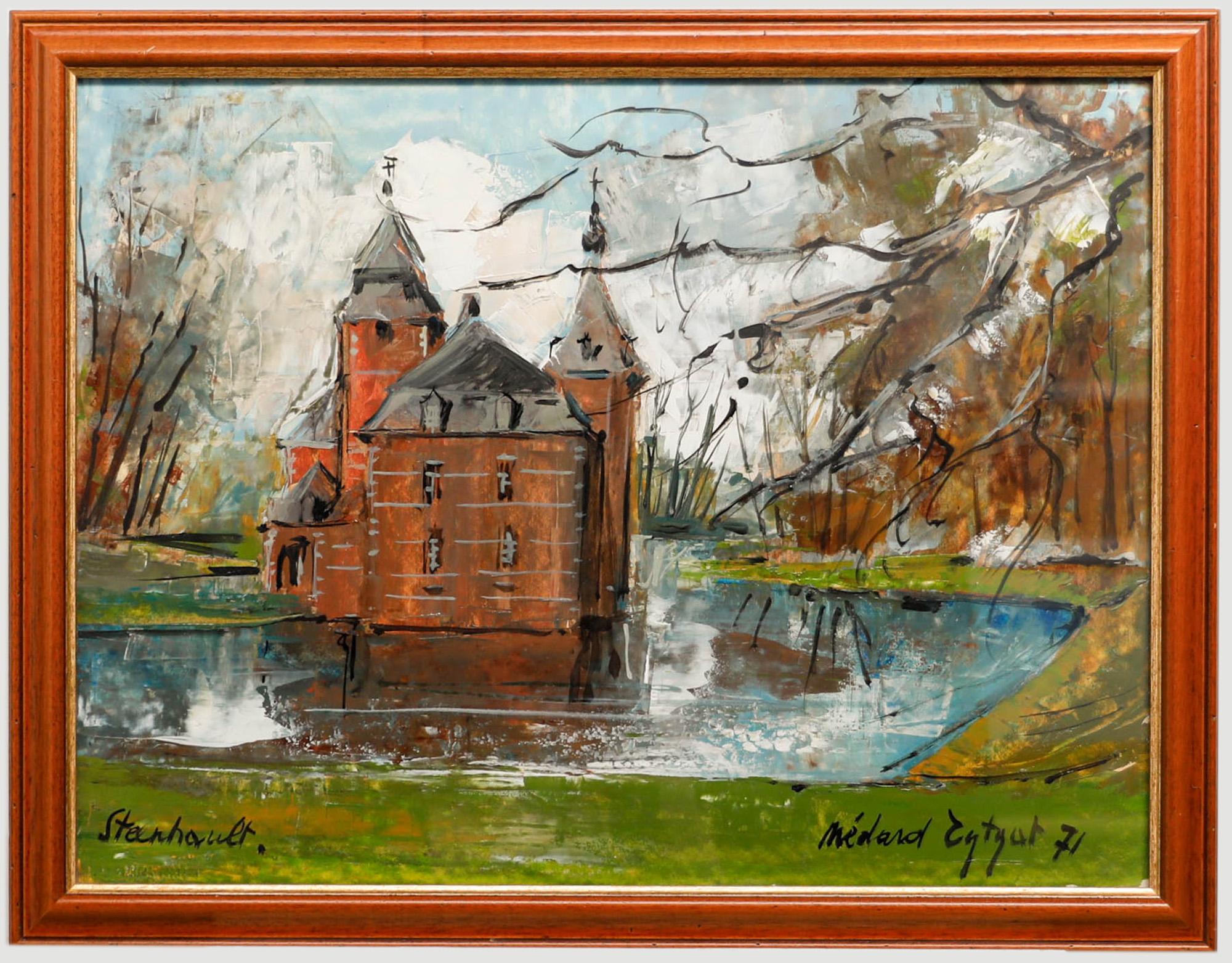 Medard Tytgat (1916-1997) - 1971 Öl, Kasteel Steenhout, Belgien