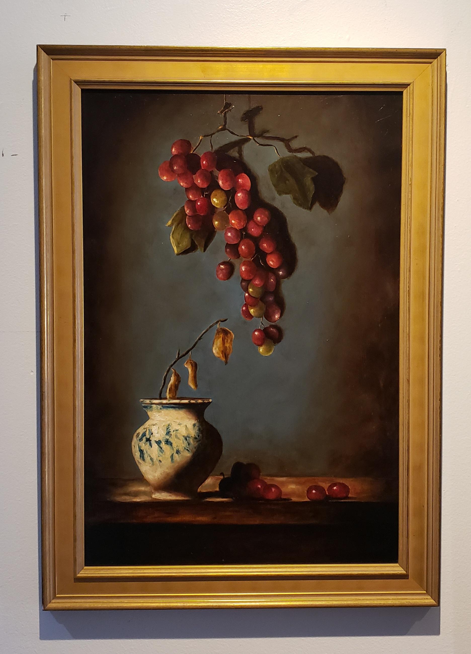 Mediterranean Light, Still Life, Oil, Italian Artist, Light and  Shadow, Framed - Painting by Unknown