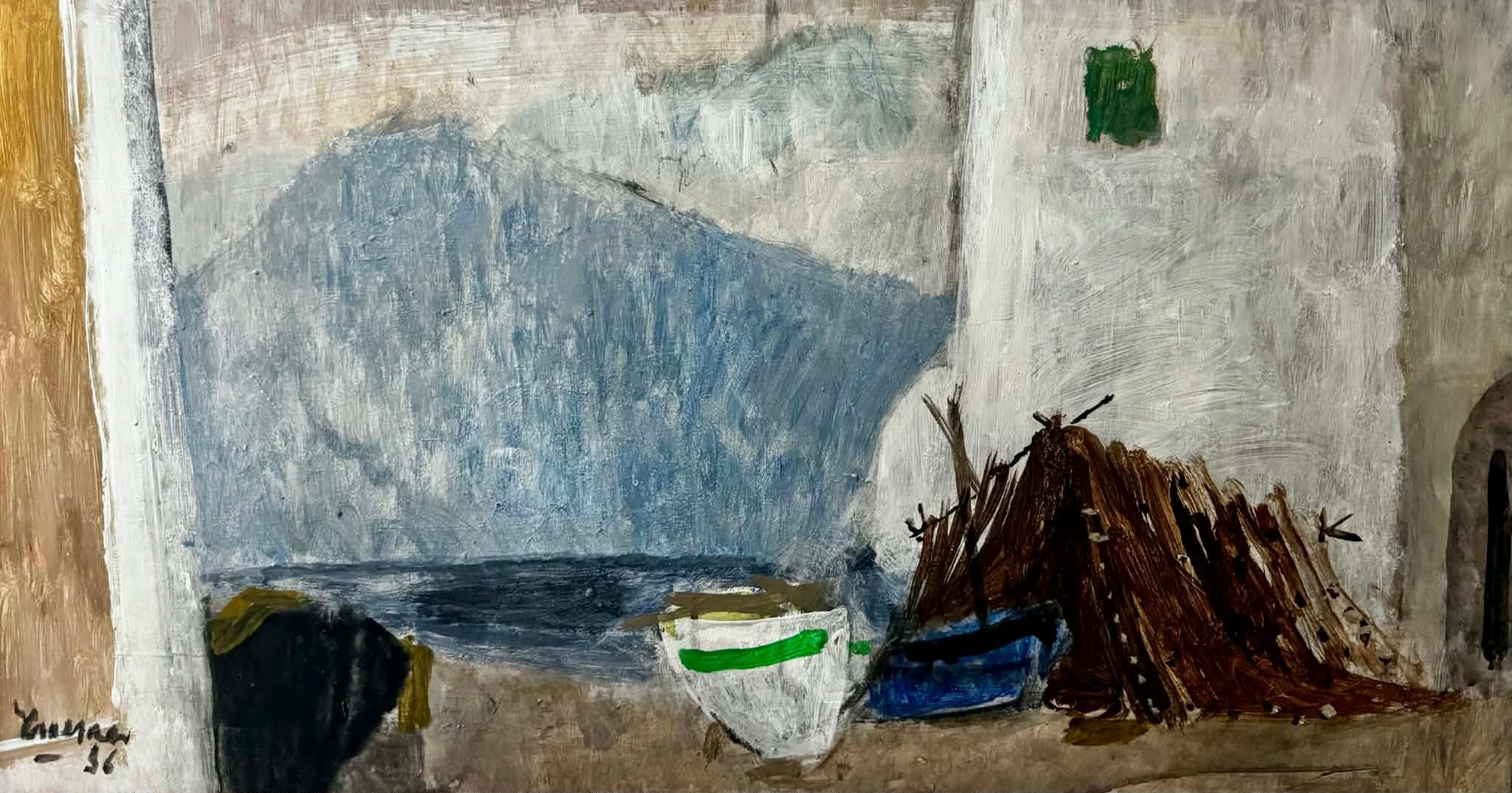 Unknown Landscape Painting - Mediterranean Port