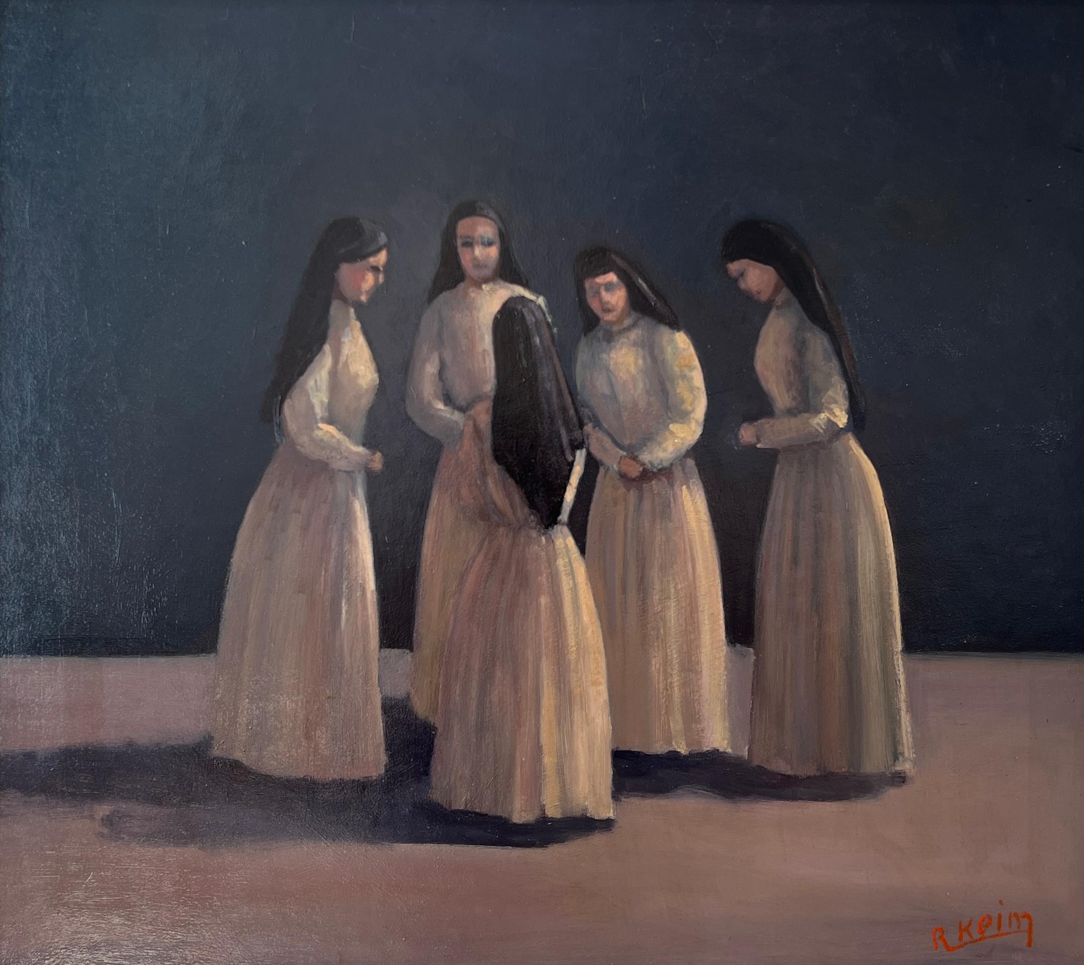 Unknown Figurative Painting - Meeting