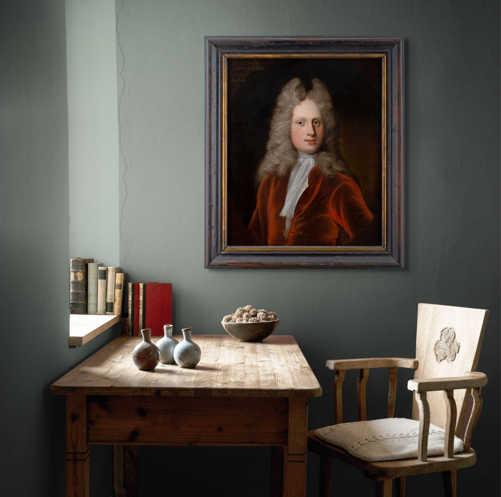 Michael Dahl (Circle), Portrait Of Thomas Stanley - Black Portrait Painting by Unknown
