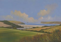 Michael J. Poole - Framed Contemporary Acrylic, Camel Estuary, Cornish Coast