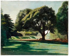 Michael Ross - Mid 20th Century Oil, Figures Beneath a Tree