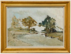 Huile du 20e siècle encadrée, Edge of the Loire