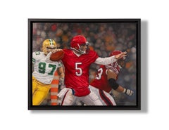 Michele Amatrula Photorealistic Football Painting on Canvas