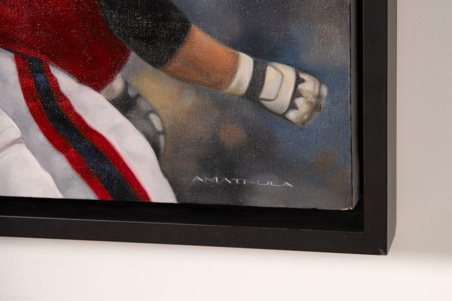 Michele Amatrula Fotorealistisches Fußballgemälde auf Leinwand im Angebot 3