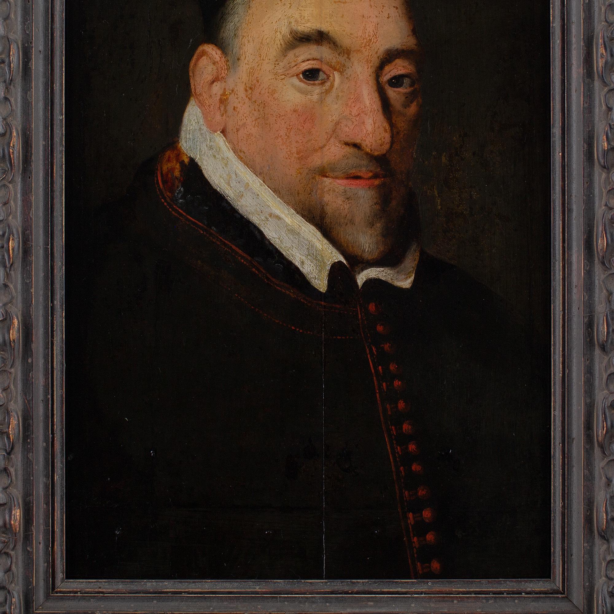 Scuola fiamminga della metà del XVII secolo, Ritratto di Cornelius Janssen in vendita 2