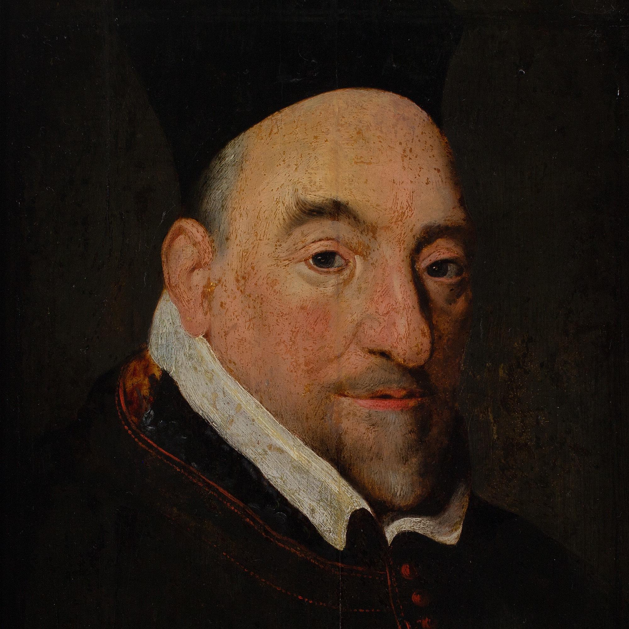 Scuola fiamminga della metà del XVII secolo, Ritratto di Cornelius Janssen in vendita 3