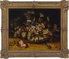 Mid-17th-Century Flemish School, Still Life With Grapes & Foliage On A Plate