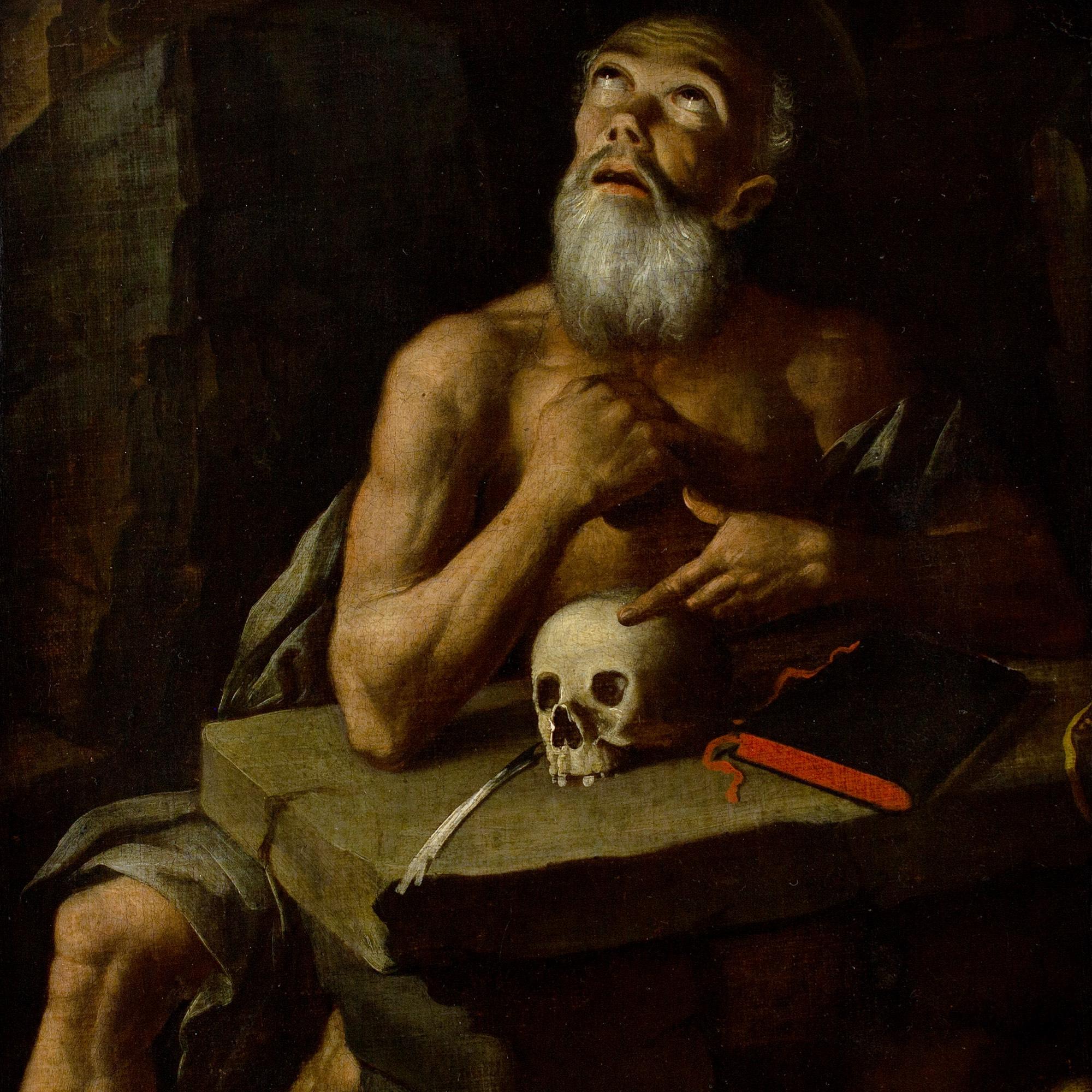 Neapolitanische Schule aus der Mitte des 17. Jahrhunderts, Heiliger Jerome im Penitence 2