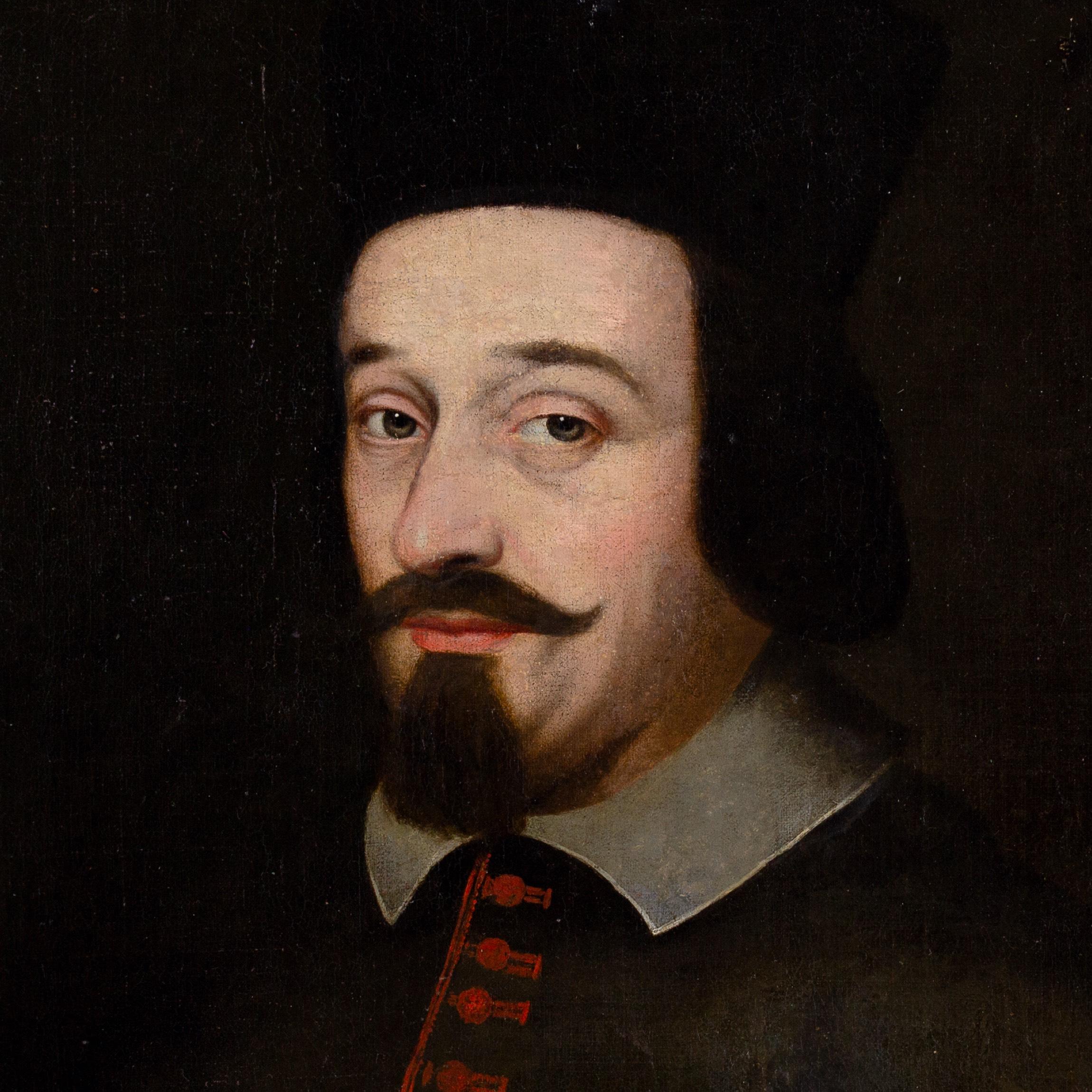 Ölgemälde der Spanish School aus der Mitte des 17. Jahrhunderts, Porträt eines Theologen im Angebot 1