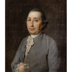 École française du milieu du XVIIIe siècle, Portrait d'un gentilhomme avec un jabot en dentelle