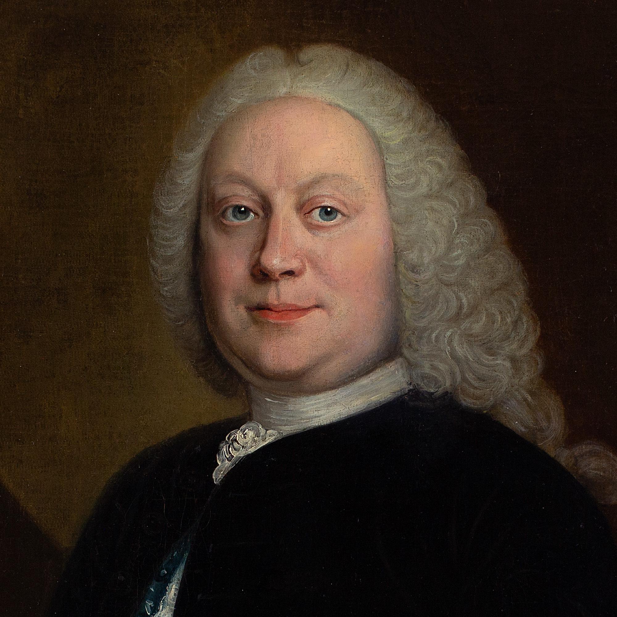 Escuela francesa de mediados del siglo XVIII, Retrato de caballero con misiva sellada 1