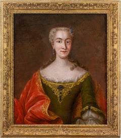 Mid-18th-Century French School, Portrait Of A Lady With Sapphires